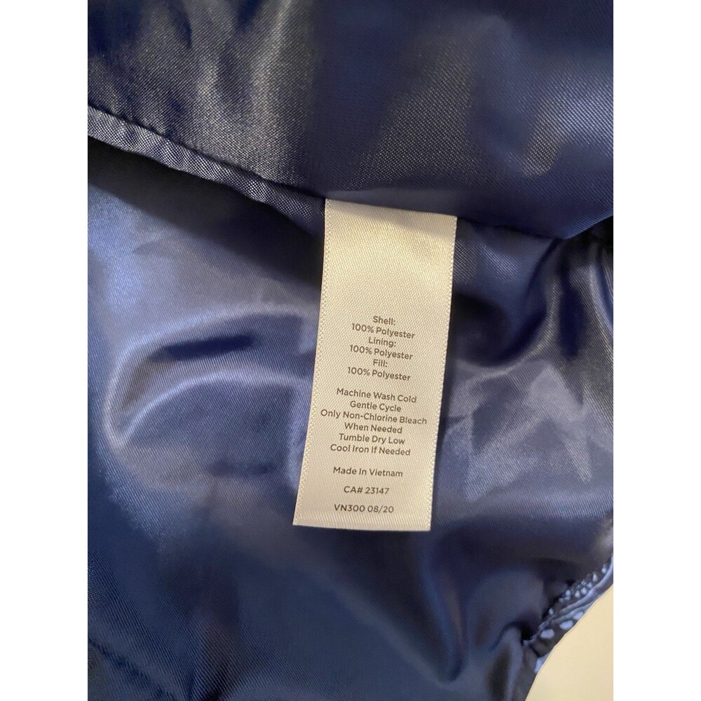 Talbots Quilted Paisley Jacket Women’s XL  Blue Navy Lightweight Floral Art Prep - Picture 10 of 10